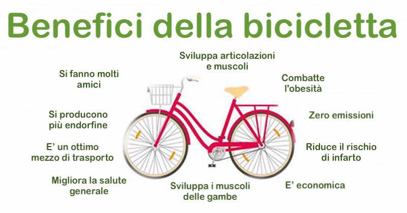 benefici della bicicletta