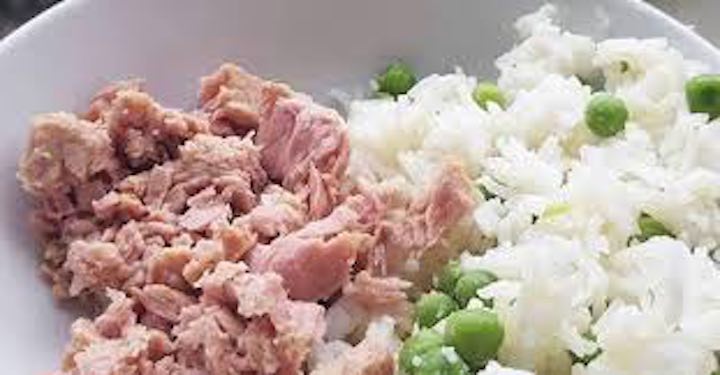 Schema settimanale della dieta del riso e tonno